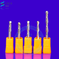 4 milímetros haste helicoidal DUAS flautas bola nariz fresa carboneto de tungstênio duplo fresas para MADEIRA PVC ACRÍLICO gravura