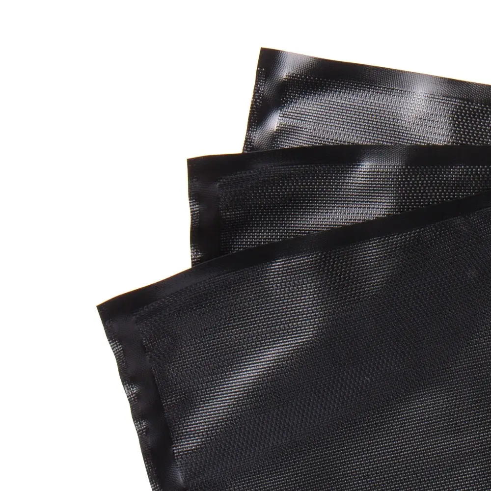 Heißer verkauf resealable schwarz vakuum lebensmittel taschen komprimiert vakuum taschen vakuum versiegelung taschen