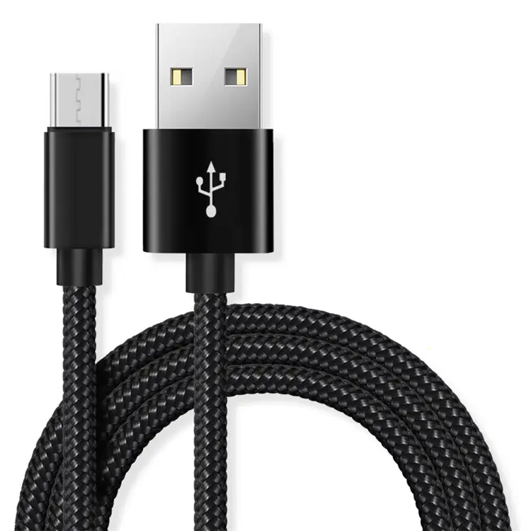 Durable Nylon Bện Micro USB Charger Cable Dây Vải Ngày Sync Cable Nhà Sản Xuất Tại Trung Quốc