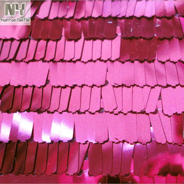 Nanyee Textile Großhandel 9mm * 3mm Shiny Recta ngle Piano Pailletten stoff