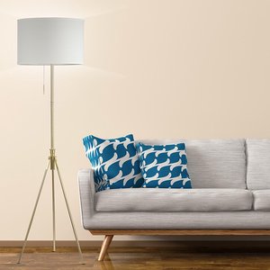 vendimia colgante iluminación lámparas de pie moderna con pantalla de tela oro <span class=keywords><strong>base</strong></span> de hierro dormitorio Oficina lámpara de pie - Product Image 4