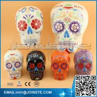 День мертвых мексиканских черепов на заказ, череп из смолы на Хэллоуин, череп сахарный