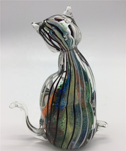Figurines de <span class=keywords><strong>chat</strong></span> <span class=keywords><strong>en</strong></span> <span class=keywords><strong>verre</strong></span> <span class=keywords><strong>soufflé</strong></span> antique Jolies décorations avec un design de <span class=keywords><strong>chat</strong></span> complexe - Product Image 6