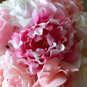 SPR Wedding Mother's Day <strong>Easter</strong> Christmas Backdrop 35cm <strong>Table</strong> Centerpiece Handmade Silk <strong>Cloth</strong> Rose Flower Ball Beads Arrangement - Product Image 5