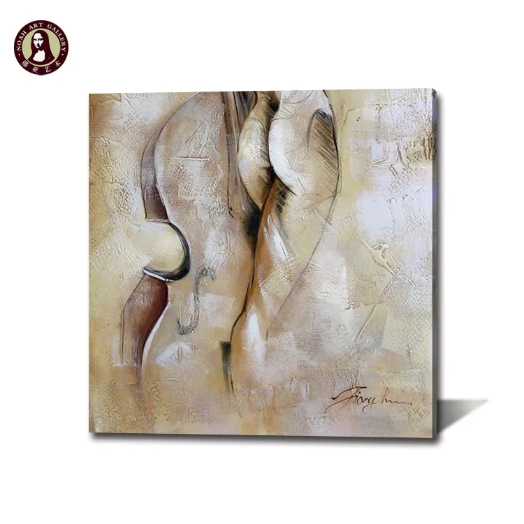 Handmade Canvas Abstract Art Living Room Wall Decor Oil Painting Musical Instruments