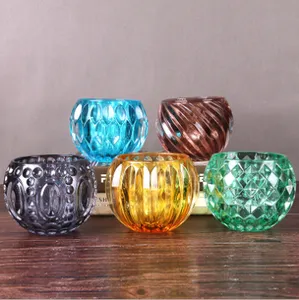 豪奈玻璃茶灯烛台/玻璃礼品物品廉价水晶花瓶。