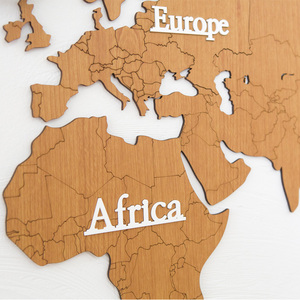 Đồng hồ treo tường trang trí nhà cửa hiện đại, kiểu Bắc Âu, không tiếng kêu, chất liệu gỗ, kích thước lớn 137CM, bản đồ thế giới 2023, thiết kế sáng tạo. - Product Image 6