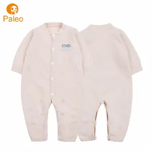 工厂定制中国批发100纯棉新生儿衣服婴儿连体衣