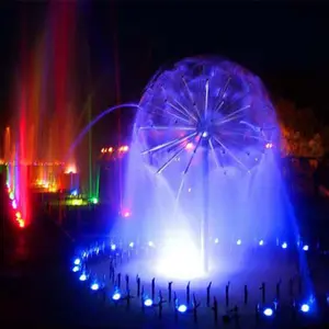 Fuente de jardín de acero inoxidable, chorro de agua portátil, diente de león, boquilla de fuente