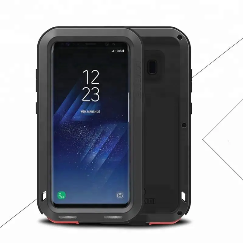 Love Mei 3 In 1 Armor Shockproof Waterproof Case TPU Metal Hybrid Phone Accessories For Samsung Galaxy S8 Plus Case Coque
