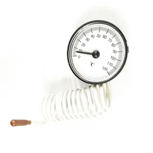 Industrial Dial Steam Boiler Capillary Thermometer Temperature Gauge With Probe