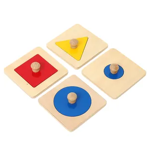 Materiale Classico e attraente educativo Montessori Montessori di legno Singoli e Multipli Forma di Puzzle giocattoli per i bambini