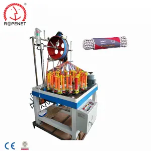 high speed 9 spindle 8 head flat rope elastic belt braiding machine /bandlet