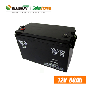 Bluesun de ciclo profundo de la batería 12v 75ah <span class=keywords><strong>80ah</strong></span> <span class=keywords><strong>agm</strong></span> mini panel solar y batería - Product Image 2