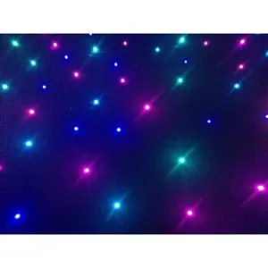 Homei hot sale item RGB 3in1 full color LED star curtain starry cloth for wedding