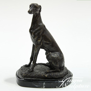 Statues de chiens lévriers en bronze de conception célèbre - Product Image 6