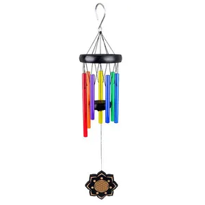 22" Rainbow Wind Chime 7 Tubes Wind Chime Decoration