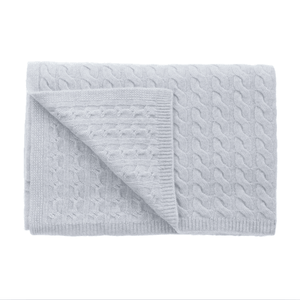 Couverture pour bébé en cachemire pur de Mongolie à fibres longues, tricotée en grosse maille torsadée 7GG - Product Image 4
