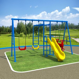 Jeu de balançoire pour enfants, <span class=keywords><strong>toboggan</strong></span> pour <span class=keywords><strong>jardin</strong></span> extérieur, balançoire pour aire de jeux extérieure, Offre Spéciale - Product Image 4