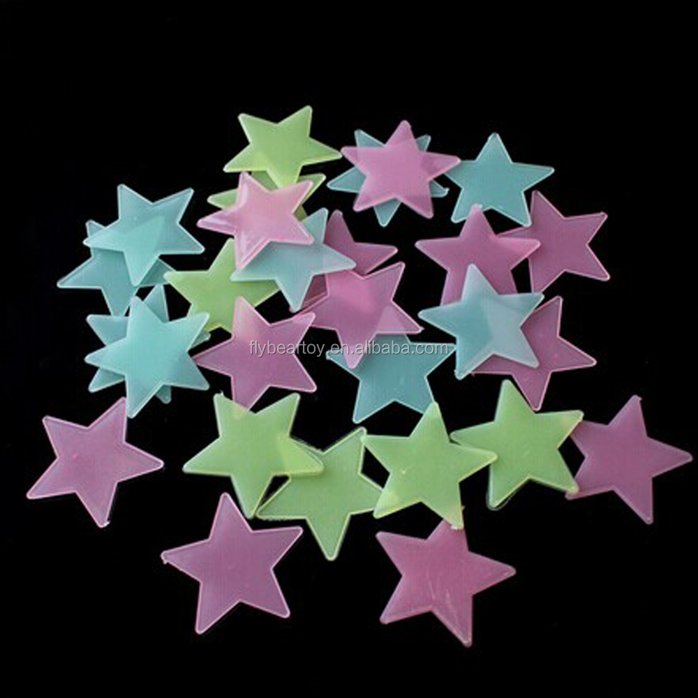 Светятся в темноте светящиеся люминесцентные Star стены цепляться индивидуальные стикер украшения комнаты