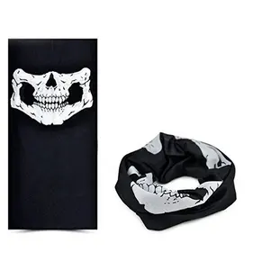 Best Selling Motorcycle custom logo Tubes Black Skull Pattern Bandana