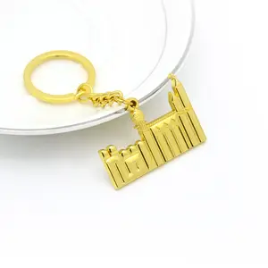 Longzhiyu 17 Năm Nhà Sản Xuất Đầy Đủ Kim Loại Thư Keychain Tùy Chỉnh Bóng Đá Lưu Niệm Keyring Tinh Tế Vàng Móc Chìa Khóa Nhà Máy Bán Buôn