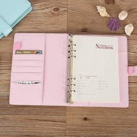 Coloré rose bleu violet jaune anneaux A5 couverture de cahier
