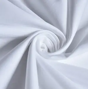 roupa de cama de hotel usa tecido doméstico 100% algodão tecido de cetim branco liso