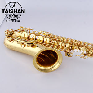 Taishan高品質ゴールドラッカーテナーサックス、Bbトーンブラスボディ - Product Image 5