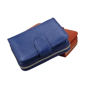 Women Hot Sell Top Layer Cowhide Wallet With Driving Licence Slots Short Zip Card Holder