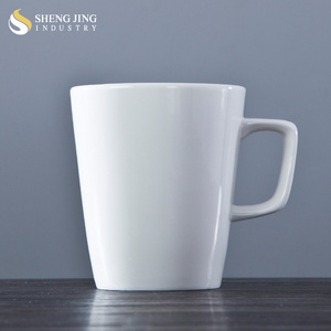Tazas de cerámica de 15OZ, vajilla de gama alta, directa de fábrica, color blanco liso - Product Image 3