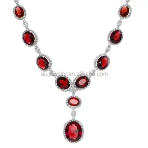 Latest Ruby Stone Diamond Necklace Design