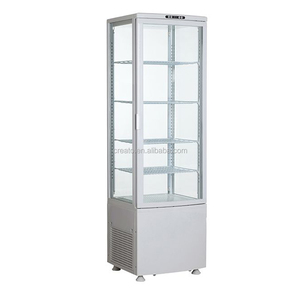 Điện Bốn Mặt Kính Đôi Tủ Lạnh Hiển Thị Trường Hợp 235L Đen - Product Image 2