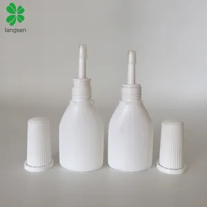 Botol Semprot Bubuk PE Plastik 20Ml, Botol Semprot Bedak Medis Farmasi untuk Tenggorokan