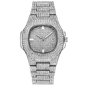 <span class=keywords><strong>Montre</strong></span> pour <span class=keywords><strong>homme</strong></span> DAICY, nouveau design hip-hop, grosse pierre brillante en diamant - Product Image 6