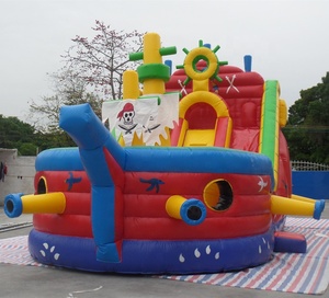 Bon prix grande maison gonflable de rebond de pirate <span class=keywords><strong>2020</strong></span> conception personnalisée château sautant gonflable enfants ville amusante rapide 2024 vente - Product Image 1