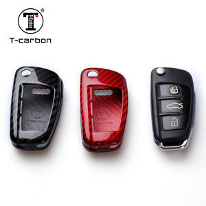 T-carbon-Funda de fibra de carbono para <span class=keywords><strong>llave</strong></span> de coche, accesorios para <span class=keywords><strong>Audi</strong></span> <span class=keywords><strong>A3</strong></span>, diseño a la moda - Product Image 3