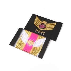Etiquetas de <span class=keywords><strong>hilo</strong></span> metálico dorado para artículos hechos a mano, marca personalizada, bajo pedido mínimo - Product Image 4