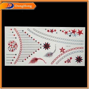 <span class=keywords><strong>Metal</strong></span> tatuaggio adesivi, metallico oro tatuaggio - Product Image 3