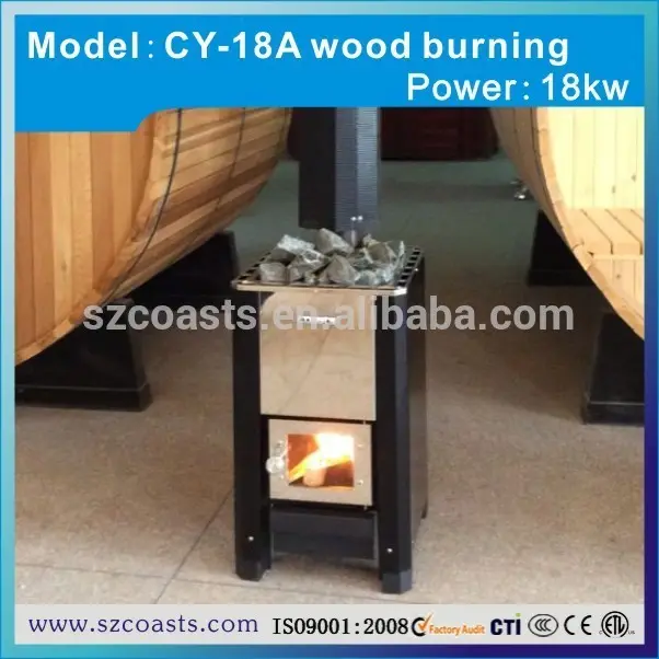 2015 precio de fábrica de la quema de madera calentador de la sauna estufa de la sauna para sala de sauna