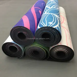 Digitale Gedrukt Yoga Biologische Mat Eco Microfiber Suède Yoga Mat