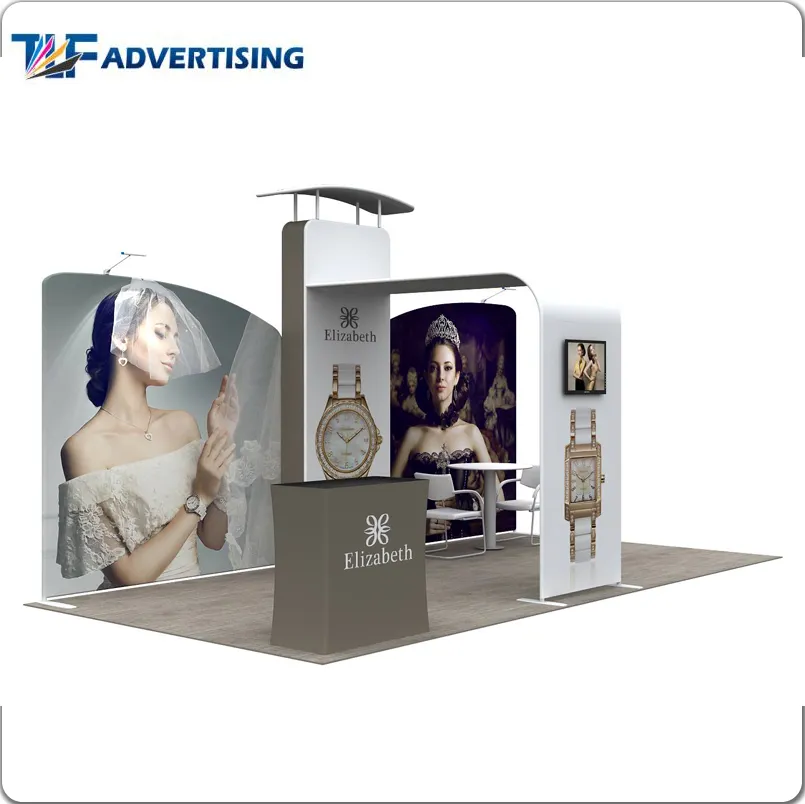 Cabina de exposición profesional, 10x10, 3x6, pantalla portátil para Feria Comercial