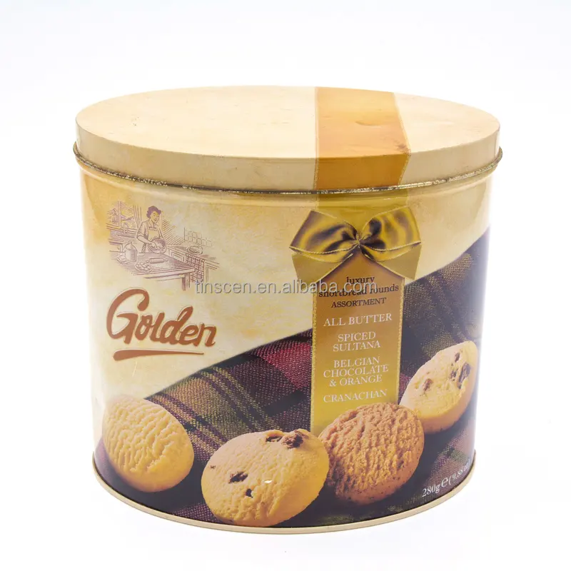 Boîte d'emballage ovale à biscuits et à beurre, récipient en étain, de qualité alimentaire, pour la vente en gros
