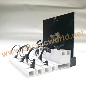 Soporte de exhibición de reloj acrílico moderno con logotipo personalizado, anillo C - Product Image 6