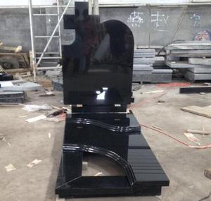 Polishing Shanxi Black Granite Tombstone on sale