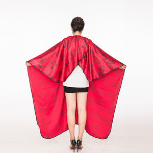 Nuovo Stile <span class=keywords><strong>Mantella</strong></span> Personalizzata con Motivo Floreale Rosso per Parrucchieri, Grembiule per Taglio e Acconciatura Capelli - Product Image 5