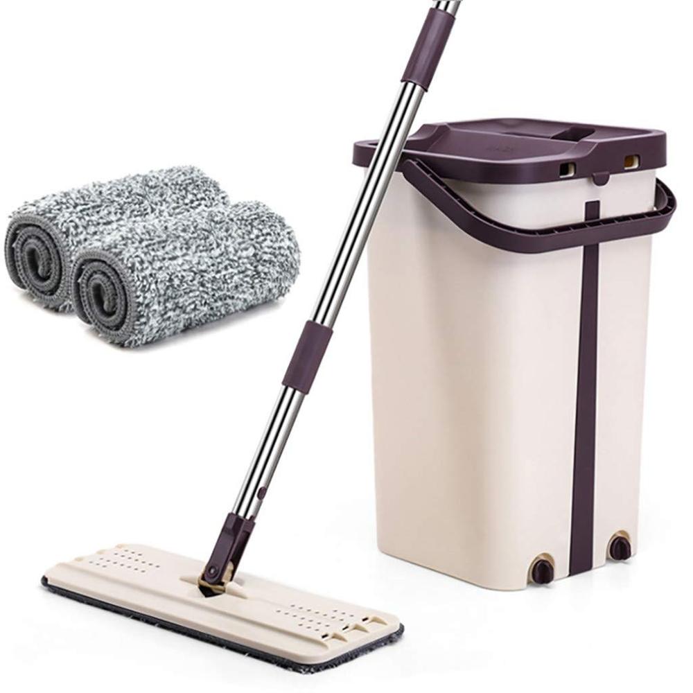 Hand Free Easy Use Self-washed disposable mops Magic Flat Mop, mop with bucket, cleaning mop