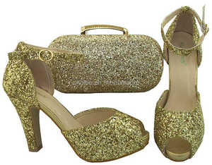 KB8492 Bianco Elegante Delle Donne <span class=keywords><strong>Scarpe</strong></span> e Borsa Set Decorato con Strass <span class=keywords><strong>Scarpe</strong></span> da sposa Nigeriani e Set Borsa Italia - Product Image 3