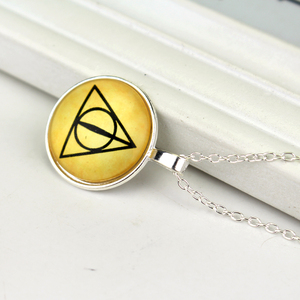 Venta caliente de La Película Collar <span class=keywords><strong>Reliquias</strong></span> de la muerte Triángulo Colgante de Collar de Cadena Larga - Product Image 3
