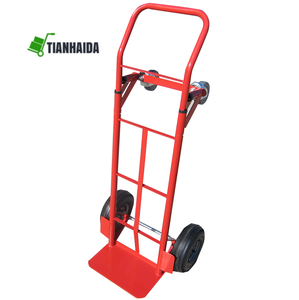 HT1842 Four Wheel Steel Material Hand Pull <strong>Trolley</strong> 2 in 1 Multifunction 250KGS Load Capacity Foldable Hand Lift Truck/<strong>trolley</strong> - Product Image 3